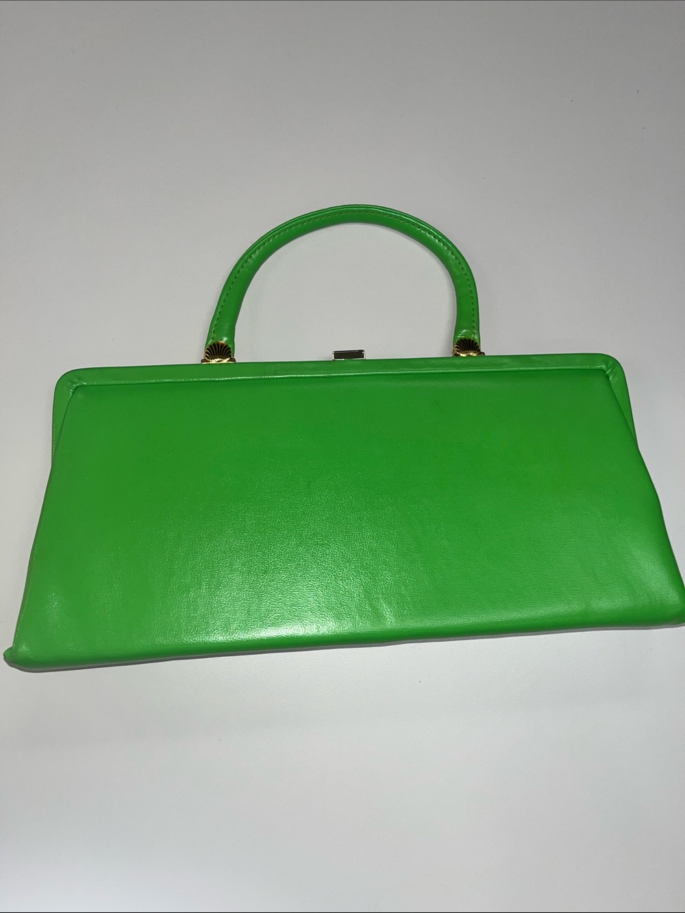 Bobbie Jerome’s MCM Vibrant Green Structured Top-Handle Clutch